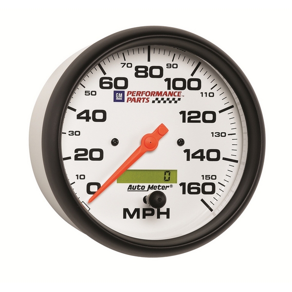 5" SPEEDOMETER, 0-160 MPH, GM WHITE